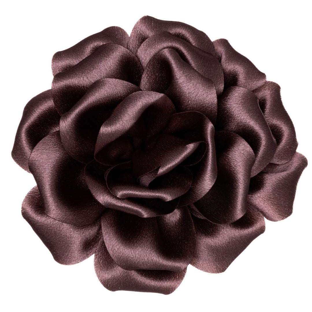 Big satin hair flower and Flower brooch 14cm