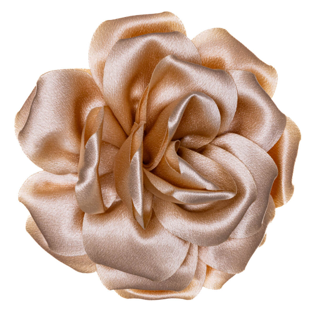 Big satin hair flower and Flower brooch 14cm