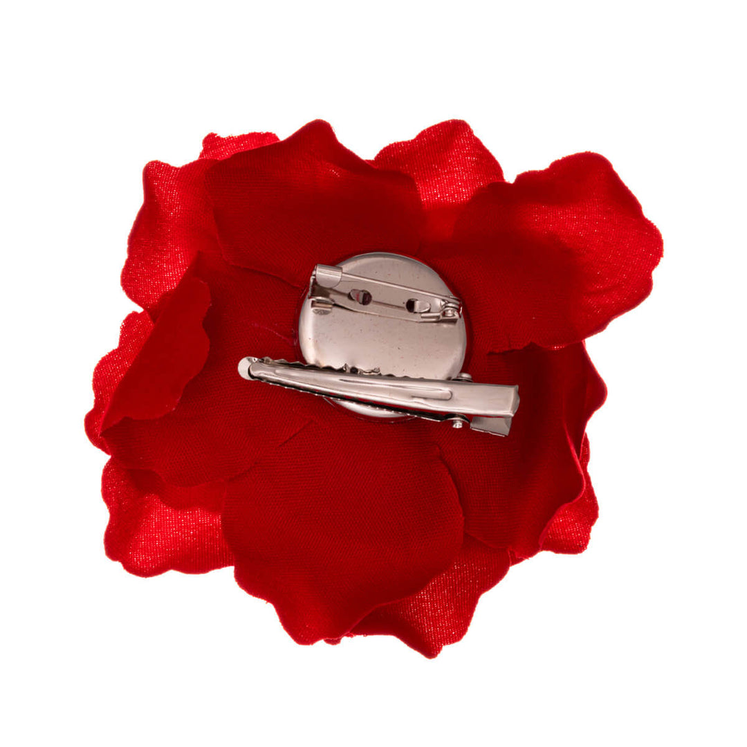 Matte fabric with hair flower and Flower brooch 10cm