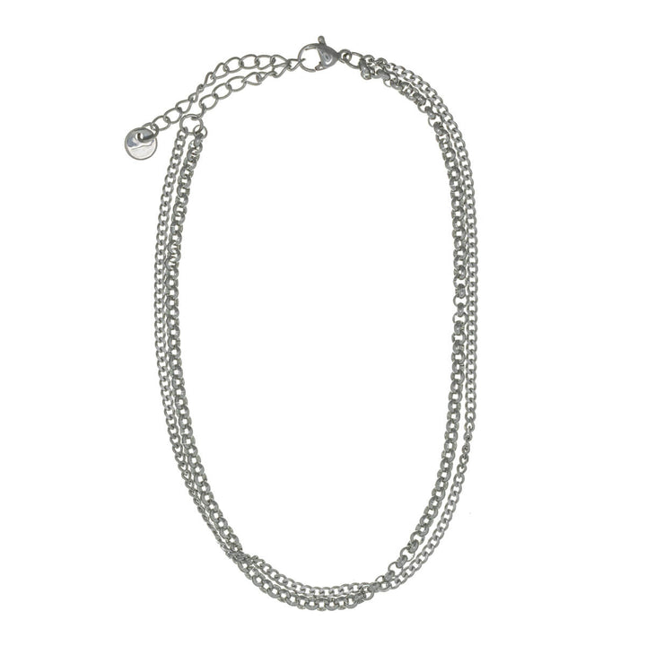 Steel ankle chain two chain ankle bracelet (Steel 316L)