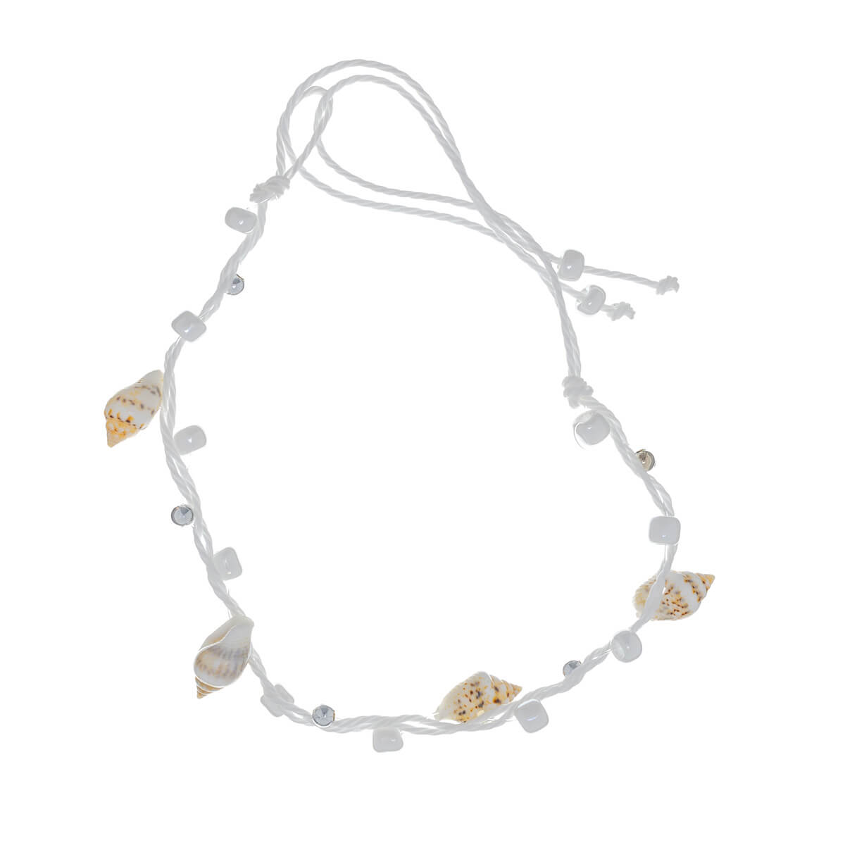 Knotted seashell ankle chain / seashell bracelet