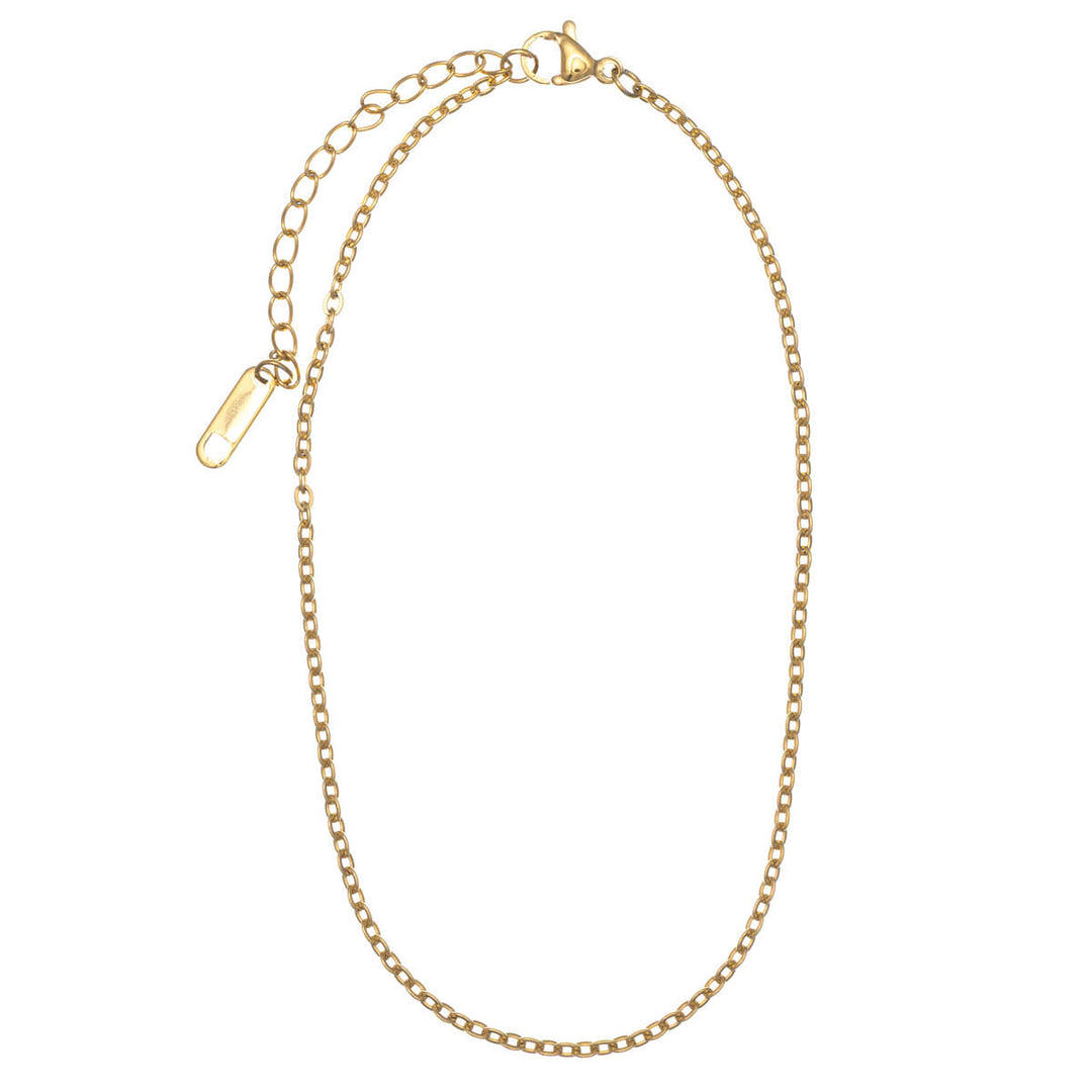 Ankelkedja i tunt stål 2mm (Stål 316L)