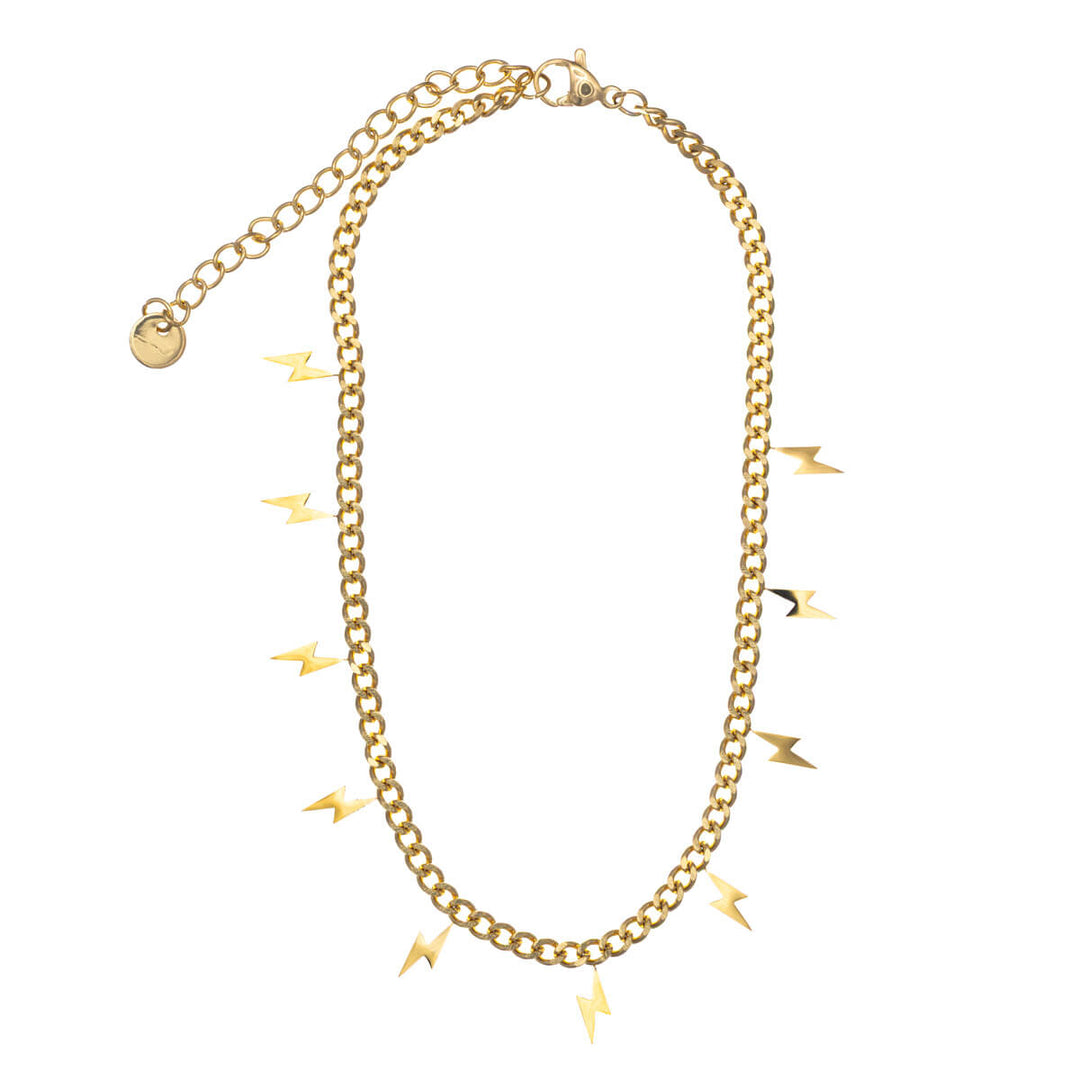 Ankelkedja med blixtnedslag i stål (Stål 316L)