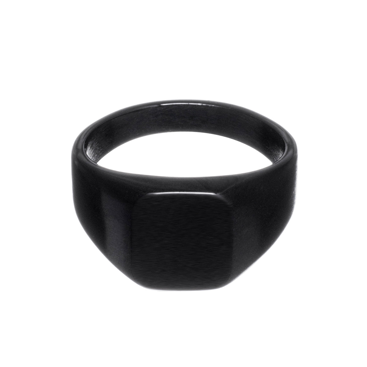 Matt black wedding ring steel ring