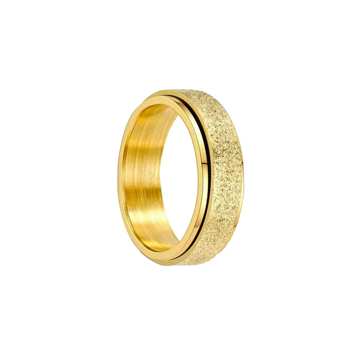 Gnistrande guldpläterad spinnerring antistressring (stål 316L)