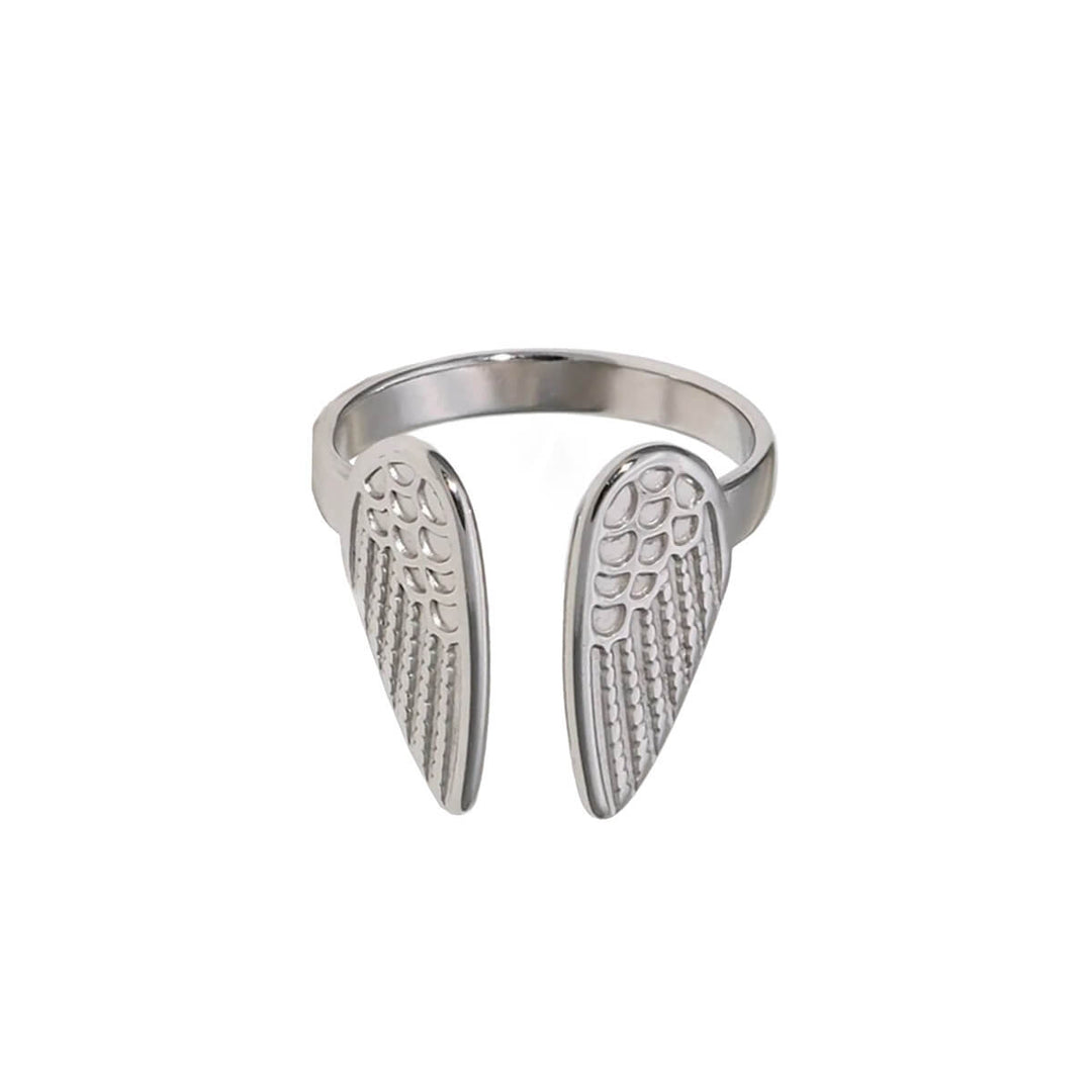 Wing ring single size steel ring (Steel 316L)