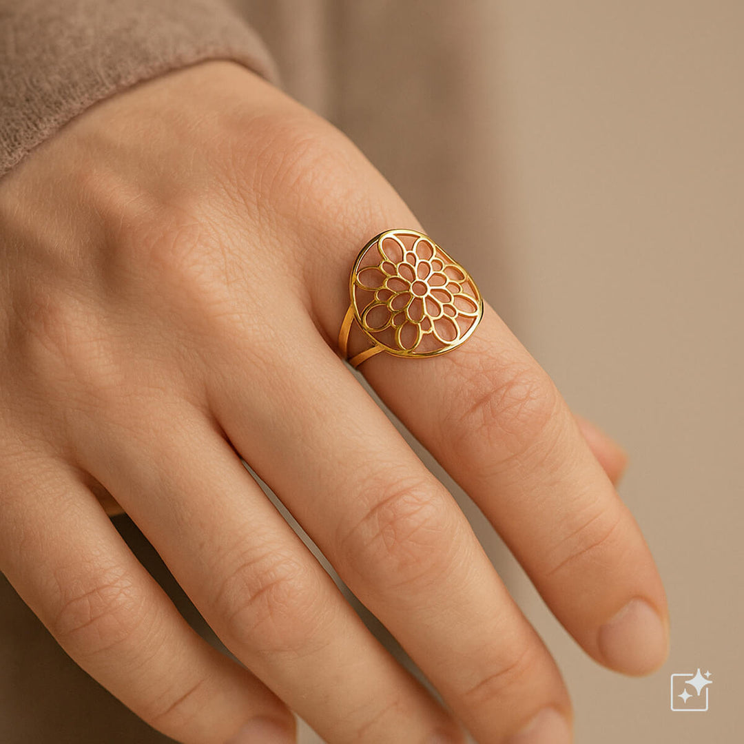 Oval textured adjustable ring (Steel 316L)