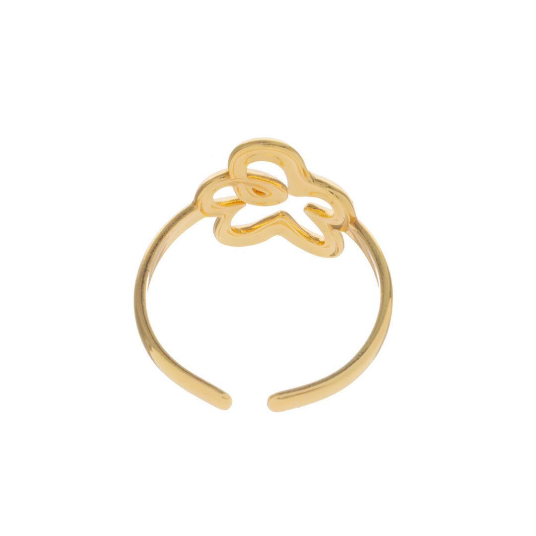 Flower pattern adjustable ring (Steel 316L)