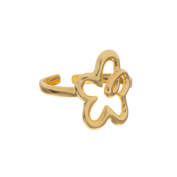 Flower pattern adjustable ring (Steel 316L)