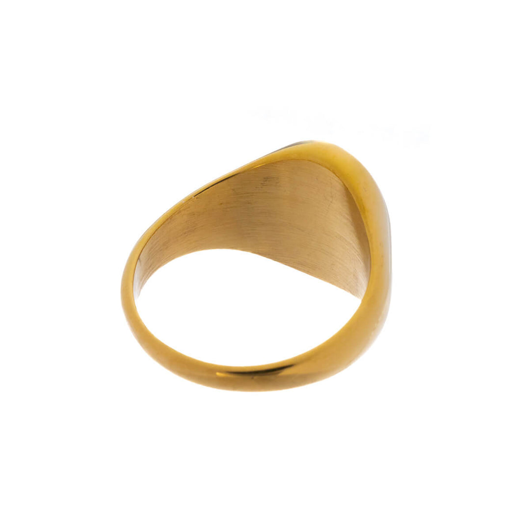 Gold-plated oval ring (316L steel)