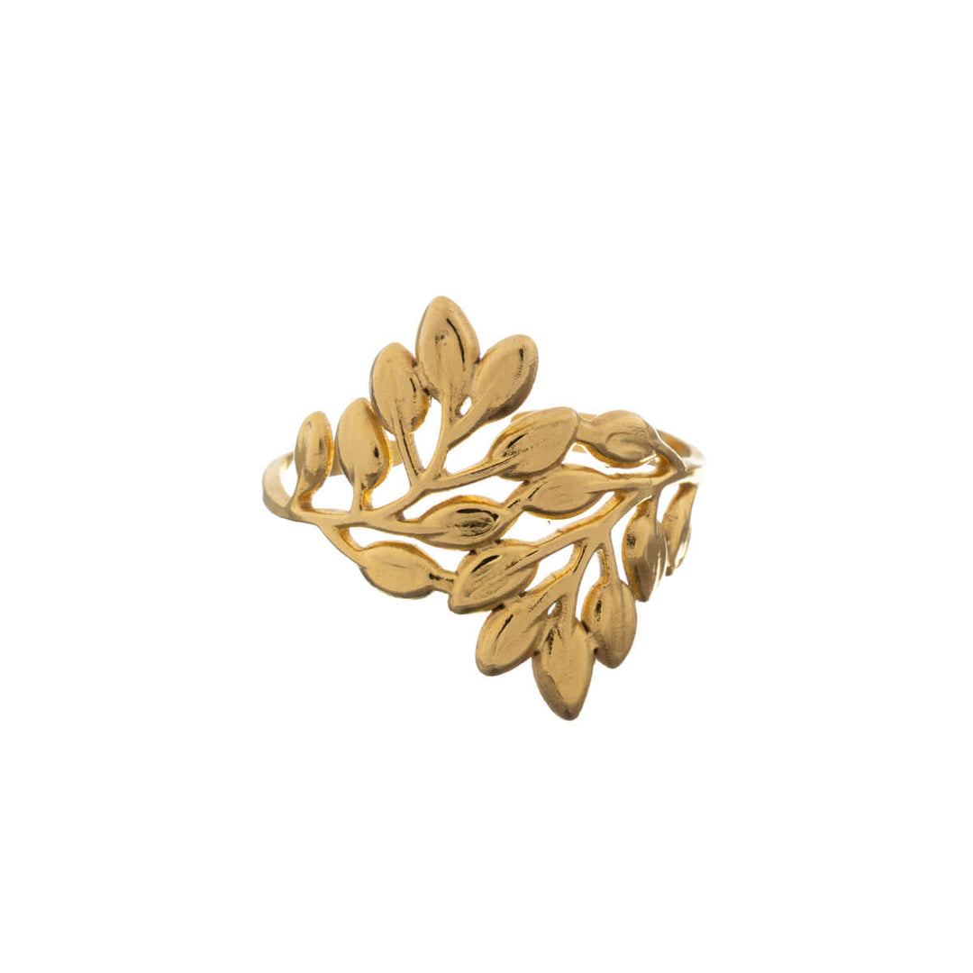 Justerbar ring med vinrankor (316L-stål)