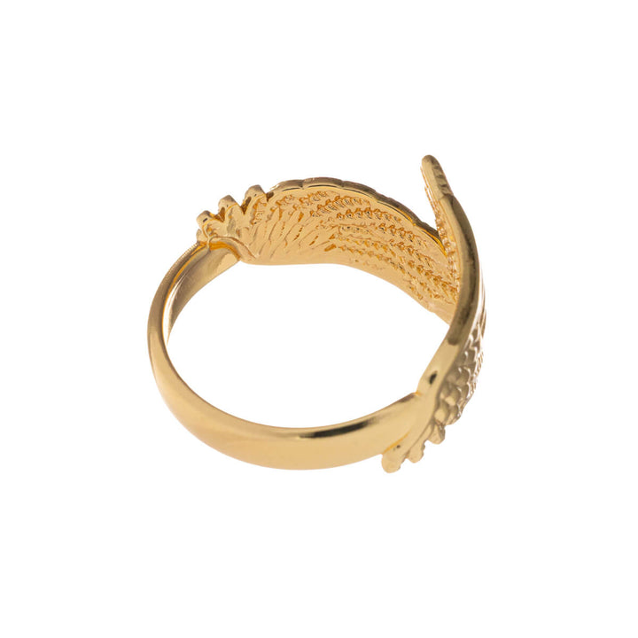 Justerbar ring med änglavingar (316L-stål)