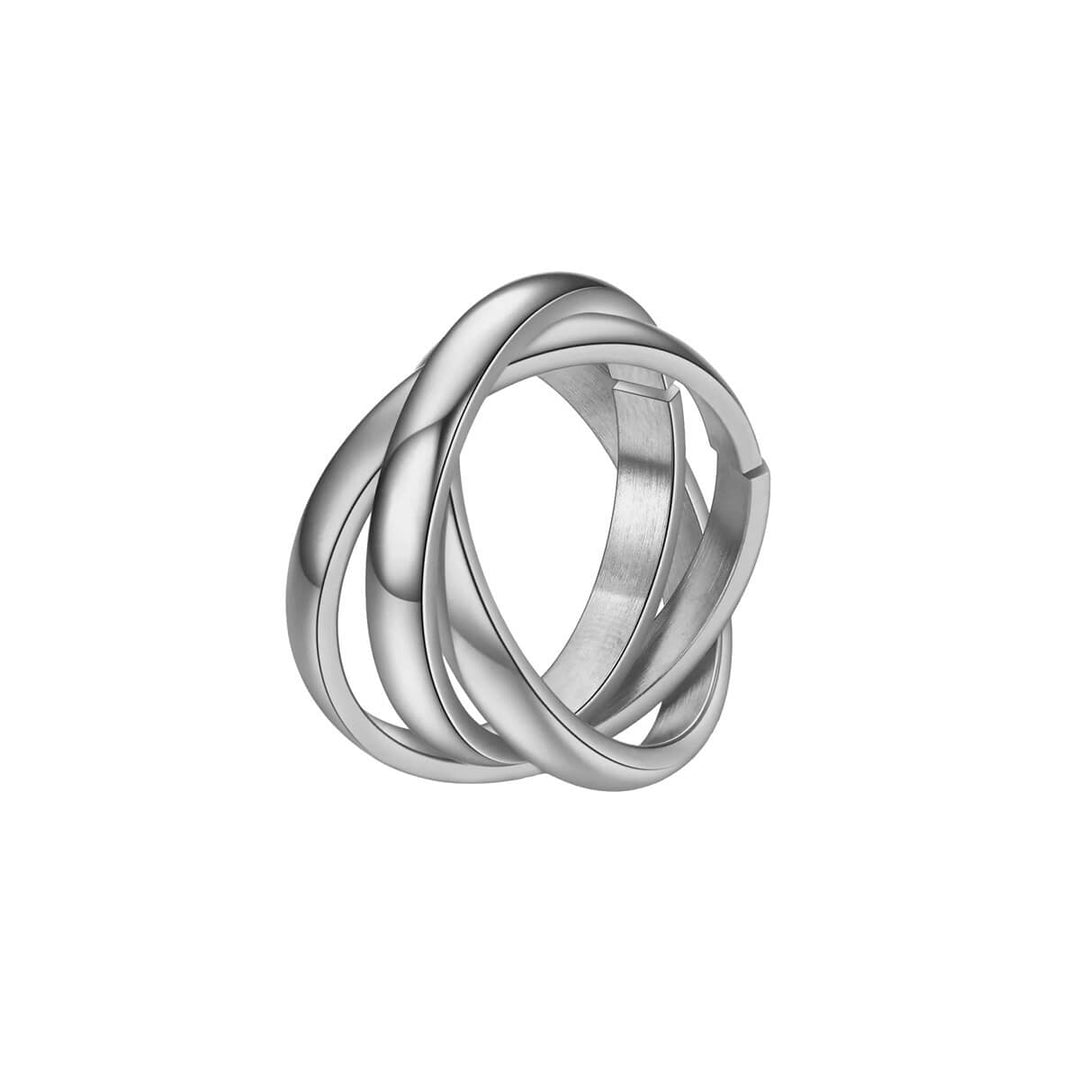 Stressring med tre ringar – en ring att snurra på (316L-stål)