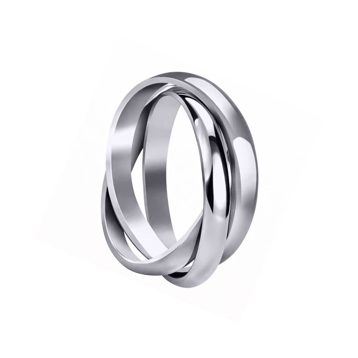 Three-ring stress ring – rotating fidget ring (316L stainless steel)