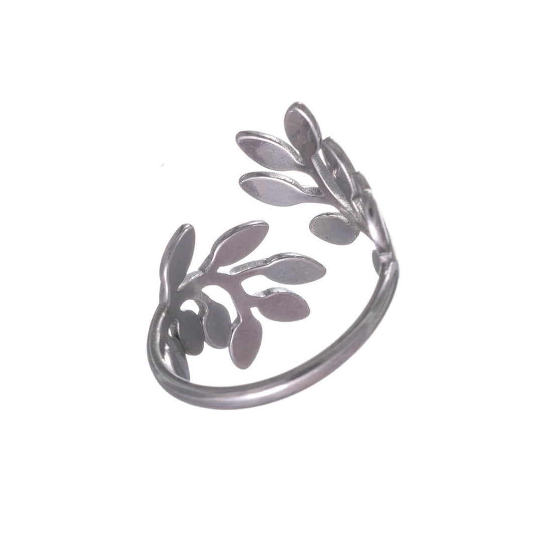 Justerbar ring med slingor – bred stålring