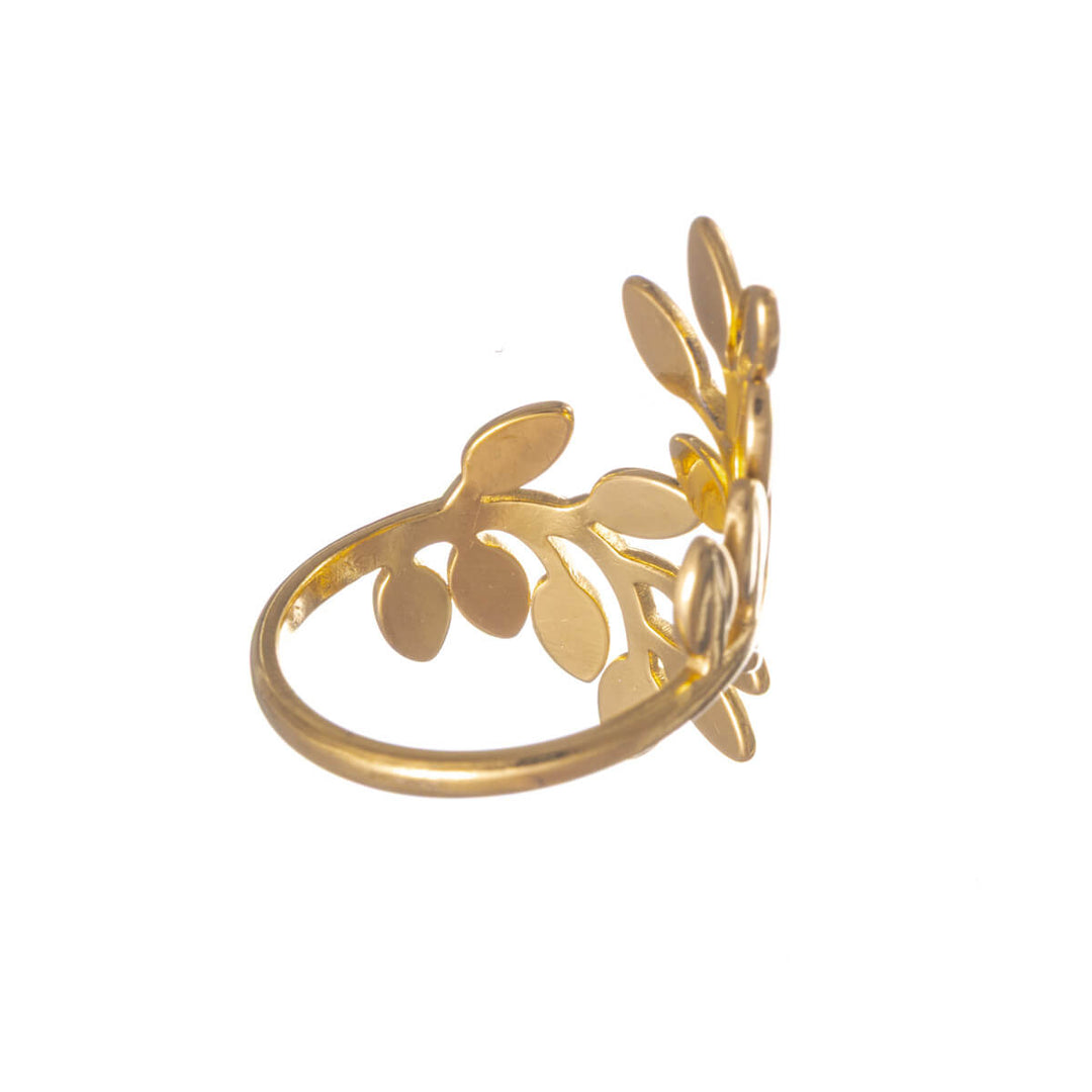 Justerbar ring med slingor – bred stålring