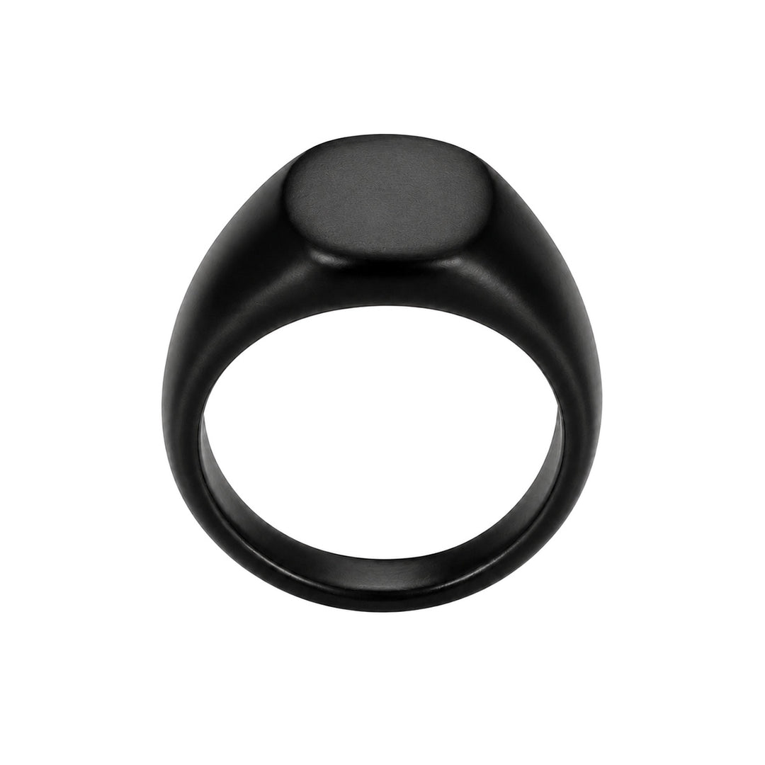 En elegant svart ring i stål