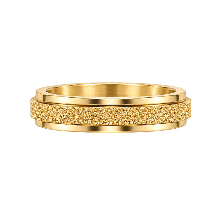 Glittrande, roterande antistressring, 4 mm (18K PVD-stål)