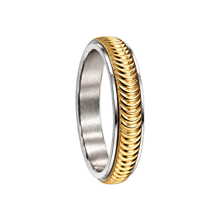 Räfflad, roterande antistressring, 5 mm (tvåfärgat 316L-stål)