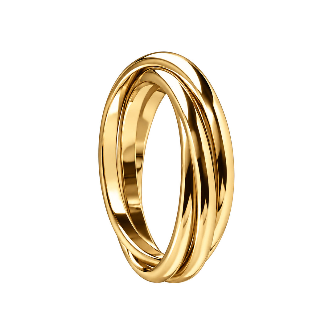 Gold Three-Piece Sliding Anti-Stress Ring (316L Stainless Steel)