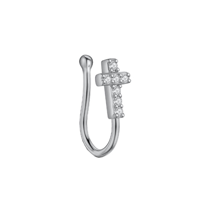 Feikki nose ring with zirconia cross
