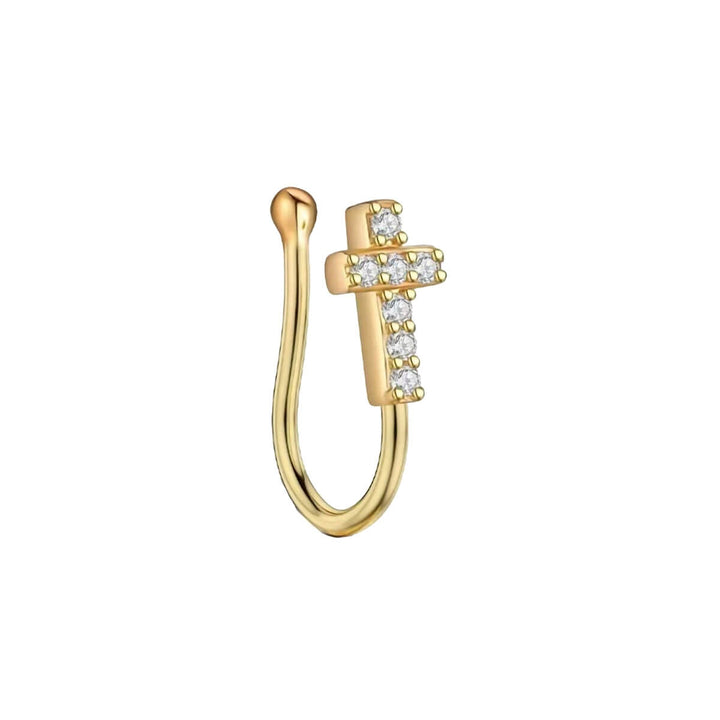 Feikki nose ring with zirconia cross