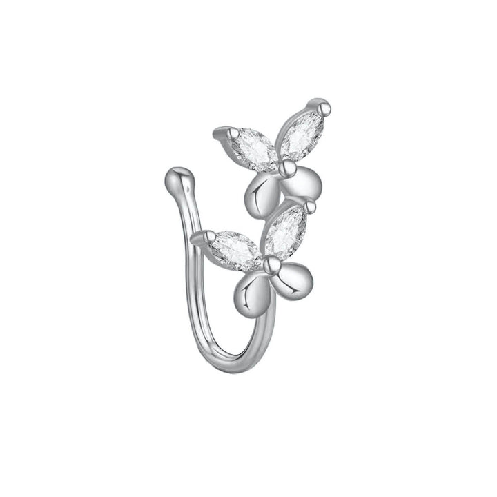 Feikki nose ring with zirconia butterflies