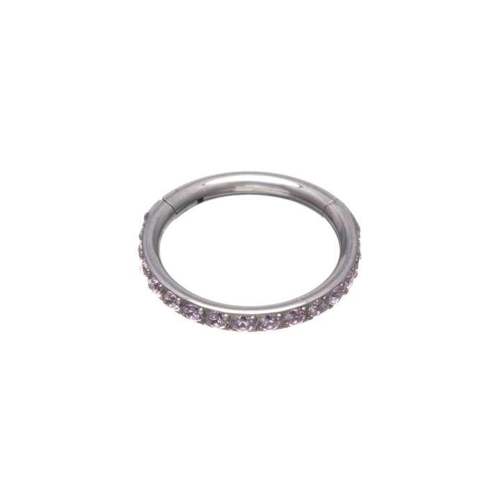 Hinged segment ring CZ pebble clicker 1.2mm (Titanium G23)