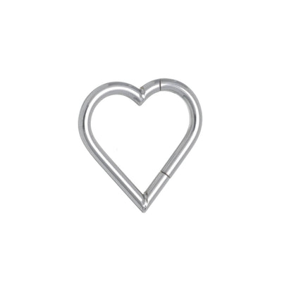 Heart clicker hinged ring 1.2mm (Titanium G23)