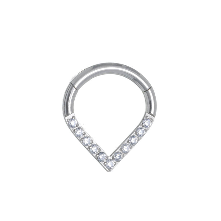 Tapered zirconia segment ring clicker 1.2mm (Titanium G23)