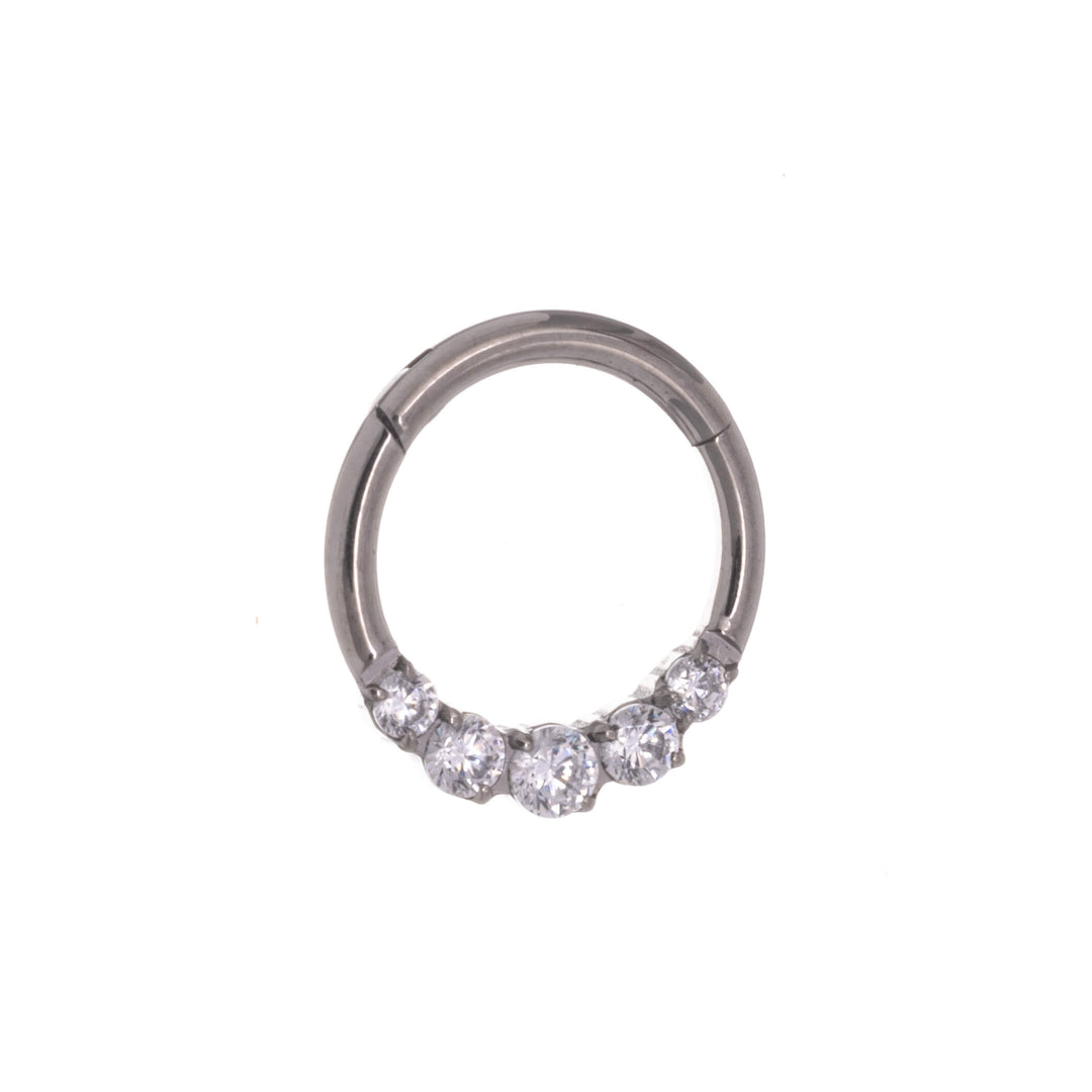 Zirconia stony segment ring clicker 1.2mm (Titanium G23)