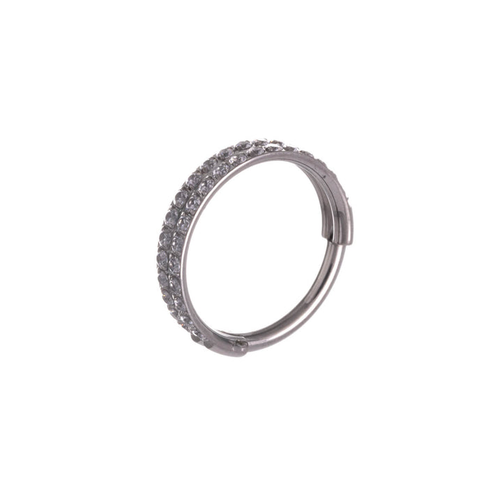 Double row zirconia clicker segment ring 1.2mm (Titanium G23)