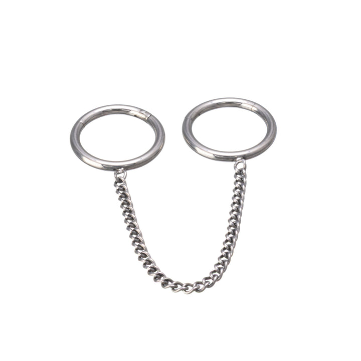 Kedjelänkade klickpiercingringar 1,2 mm (stål 316L)