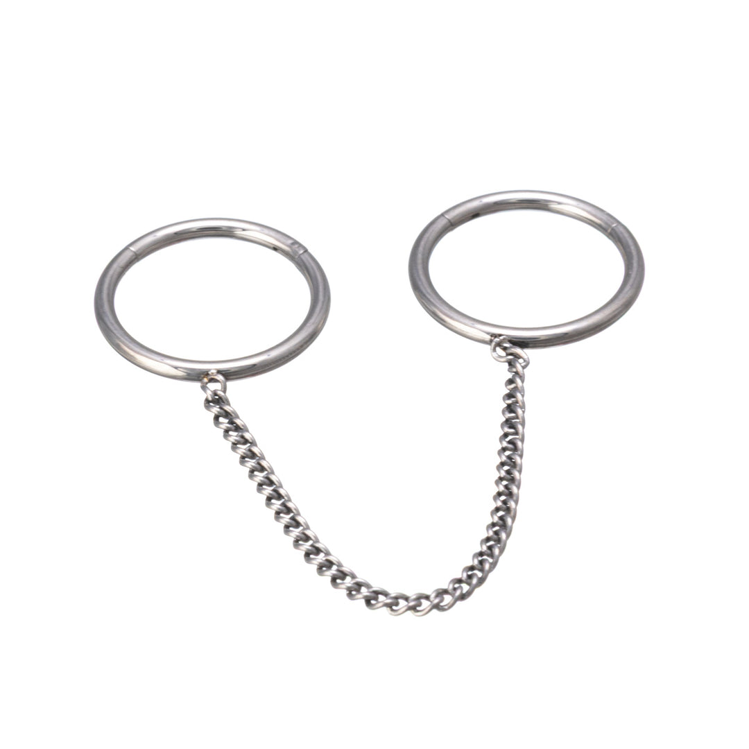 Kedjelänkade klickpiercingringar 1,2 mm (stål 316L)