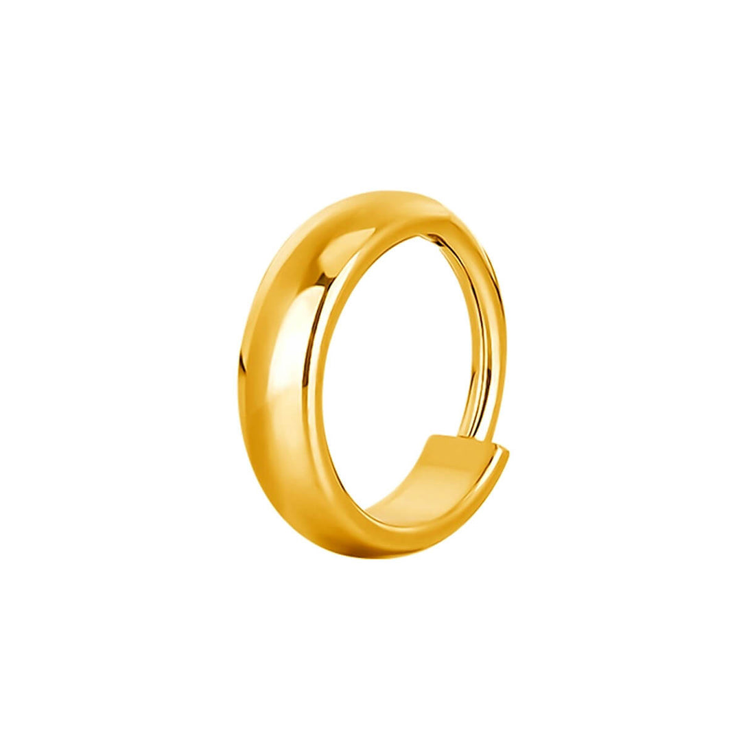Golden curved clicker wide Piercing Rings 1.2mm (PVD Titanium G23)