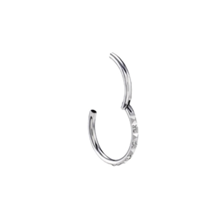 Zirkoniumklickkoner piercingring 1,2 mm (titan G23)