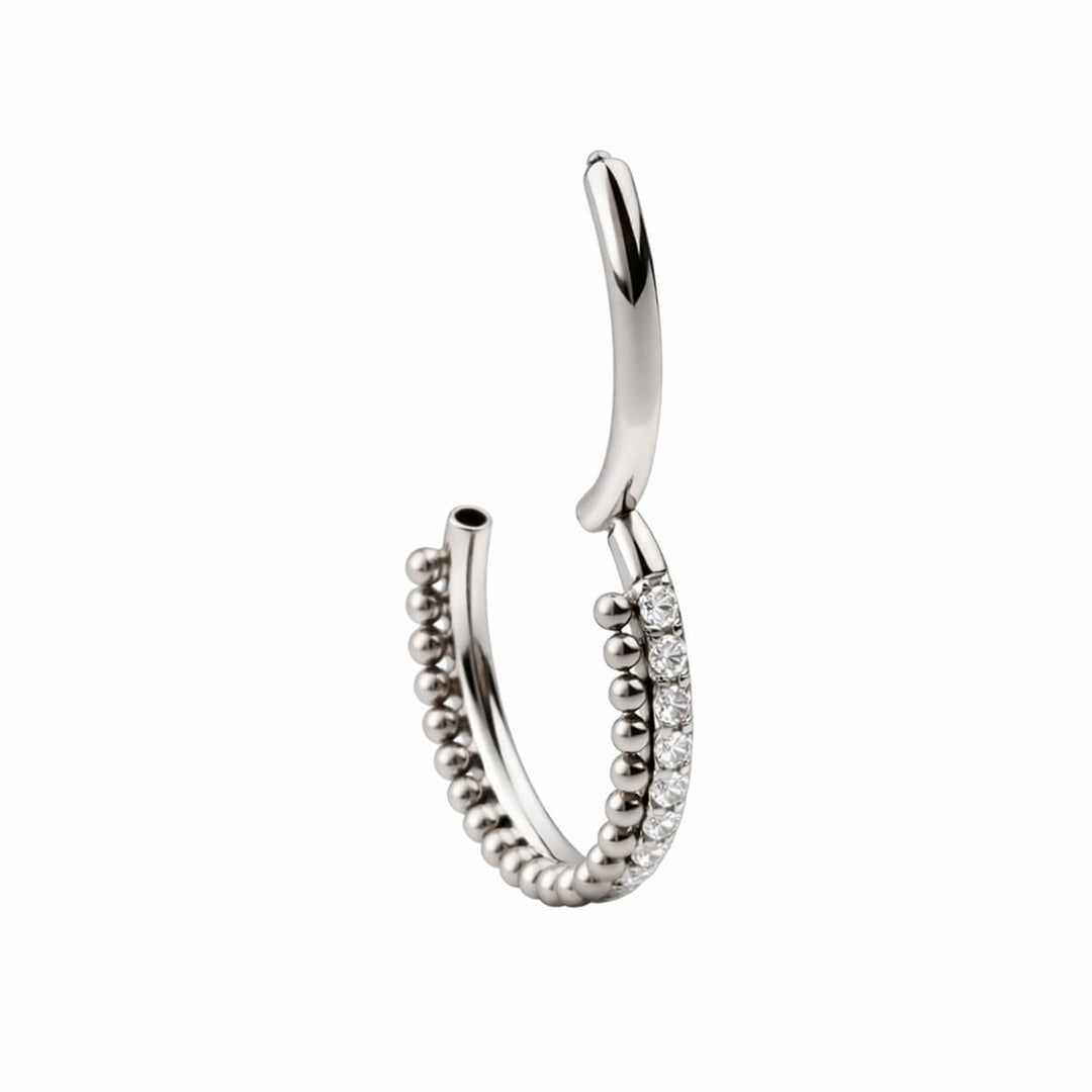 Zirkoniumklickring med titankulor i rad, 1,2 mm (Titanium G23)