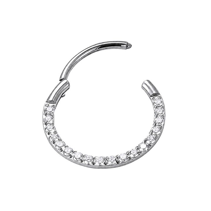 Genomborrningsring med gångjärn, zirkonium, clicker 0,8 mm (Titan G23)