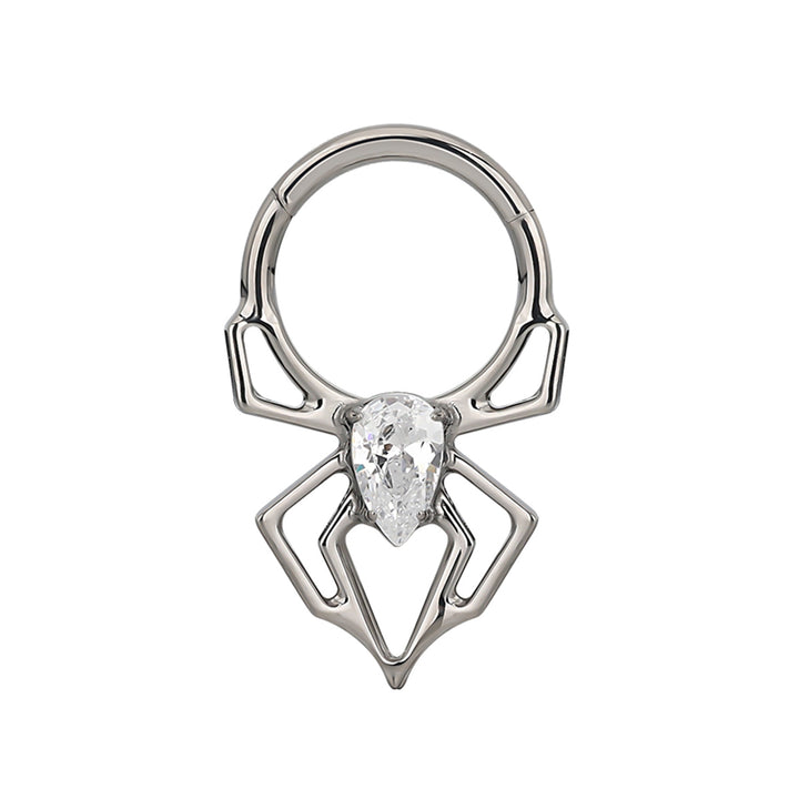 Septumring med zirkonia-stenar i spindelform, 1,2 mm (Titan G23)