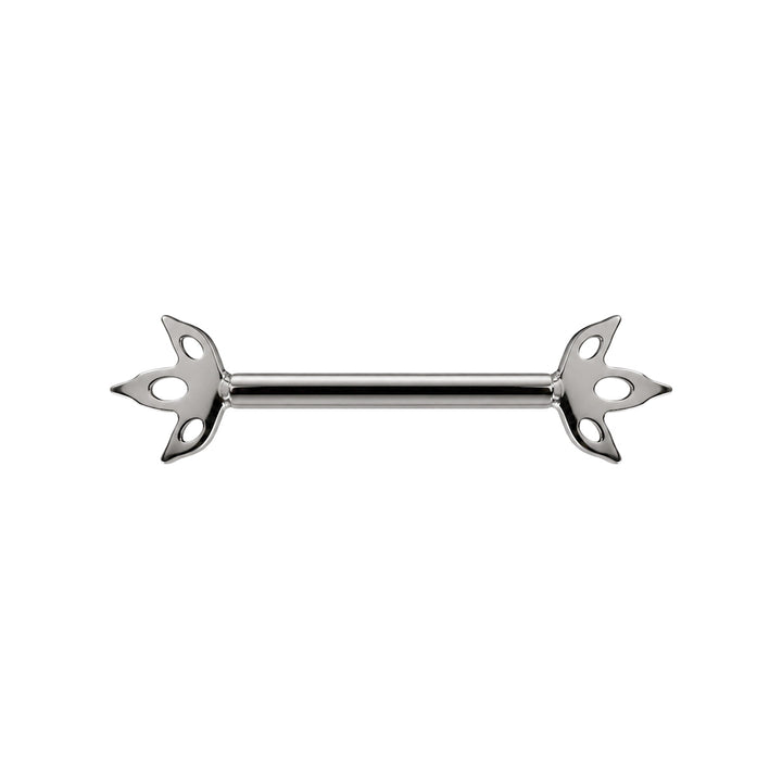 Bröstvårtsring i titan med 3 markisformade zirkoner (Titan G23)