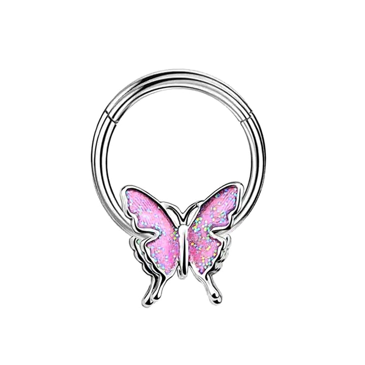 Hinged segment ring clicker butterfly 1.2mm (Steel 316L)