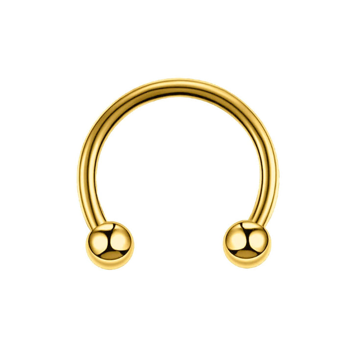 Gold plated titanium Circular barbell 1.2mm (PVD Titanium G23)