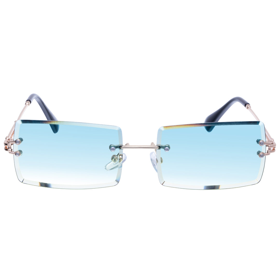 Rectangular sunglasses Frameless lenses