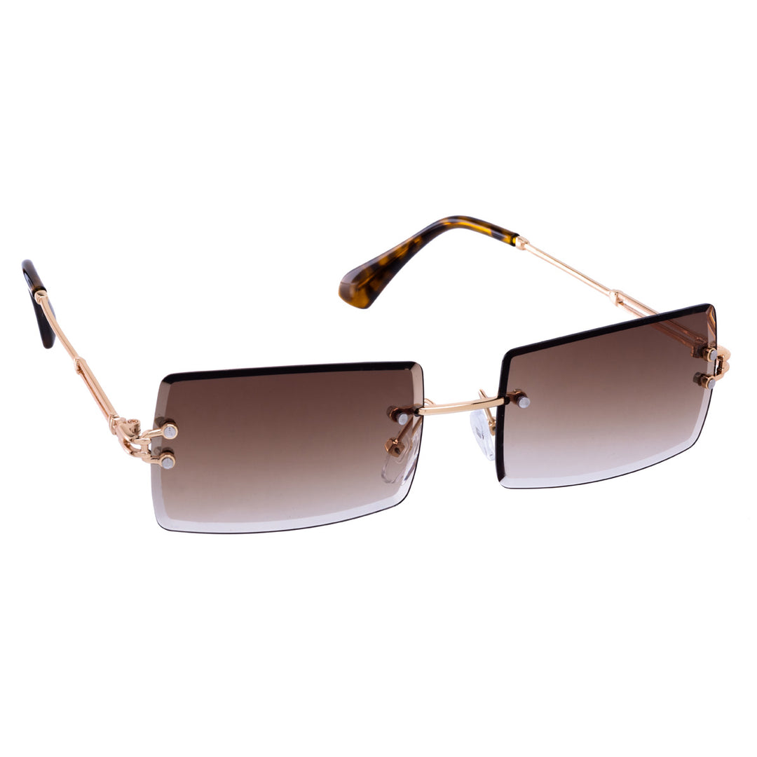 Rectangular sunglasses Frameless lenses