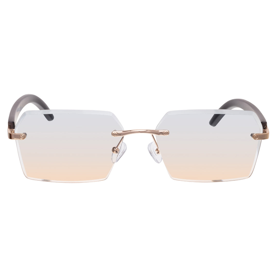 Rectangular frameless sunglasses