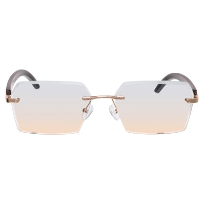 Rectangular frameless sunglasses