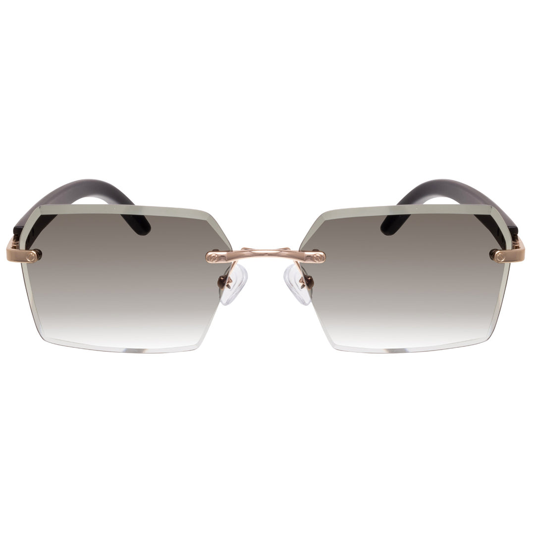 Rectangular frameless sunglasses