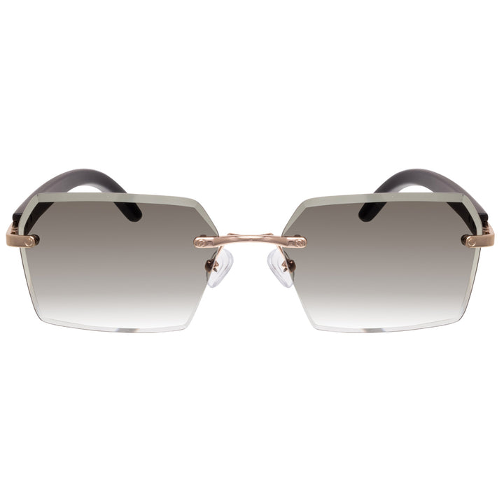 Rectangular frameless sunglasses