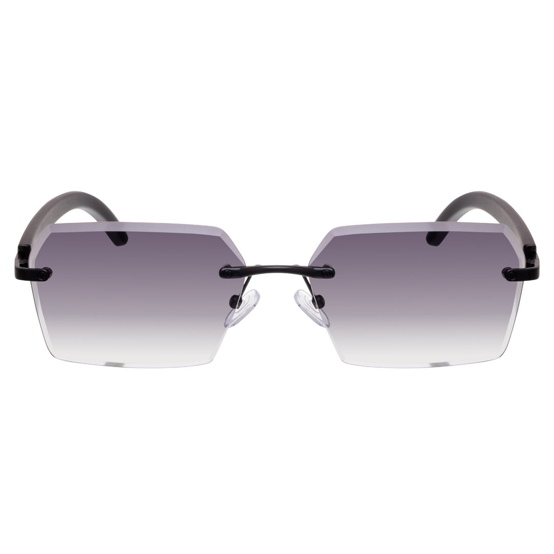 Rectangular frameless sunglasses