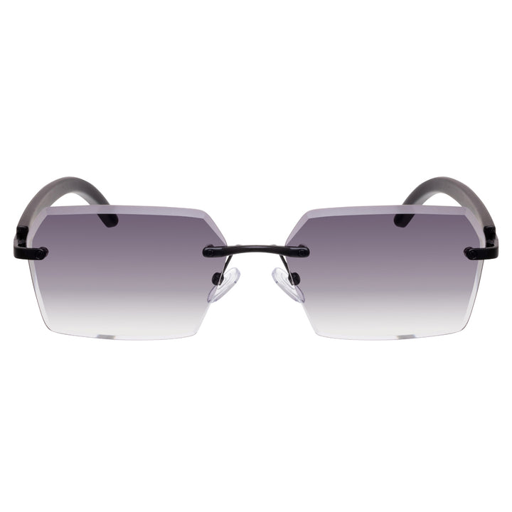 Rectangular frameless sunglasses